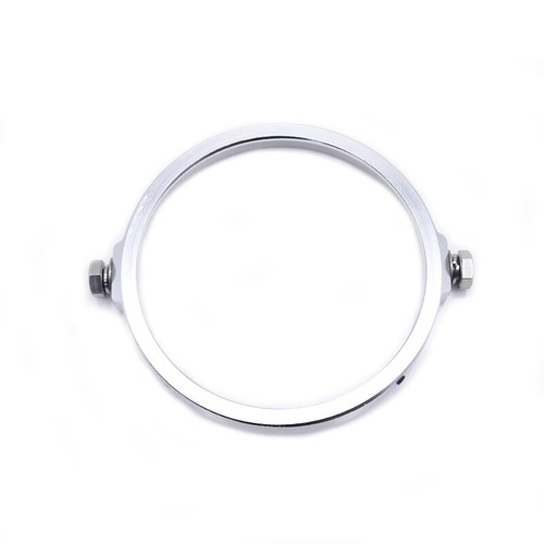 7 "Chrome faro moto Proiettore Anello di chiusura Copertina Cruiser Chopper ATV - Picture 5 of 6