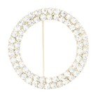 Dazzling and Shining Diamond Rhinestone Rounded Chair Sash Buckles, Pack of 10