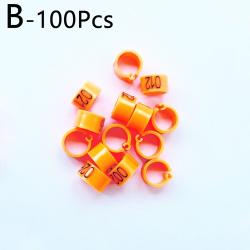 100 Stück/Set 8 mm Vogel Ringe Beinbänder für Taube Papagei Clip Ring Nummer 001-100 - Bild 7 von 24