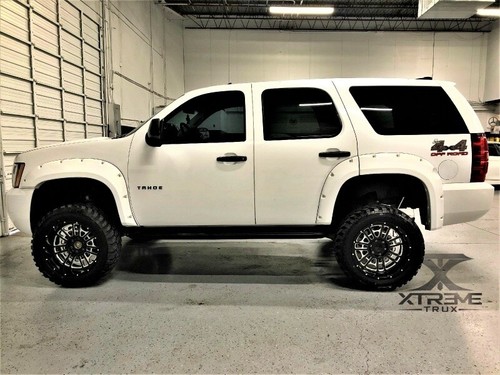 Paintable Black 07-14 Chevrolet Tahoe Pocket Rivet Bolt Fender Flares Set - Picture 7 of 9