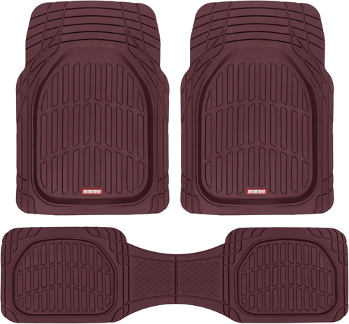 Flextough Floor Mats for Cars, Burgundy Deep Dish All-Weather Car Mats, Waterpro - Picture 9 of 12