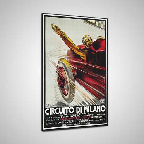 Grand Prix Formel 1 Mailand Italien Autorennen Vintage Wandkunst Posterdruck - Bild 5 von 10