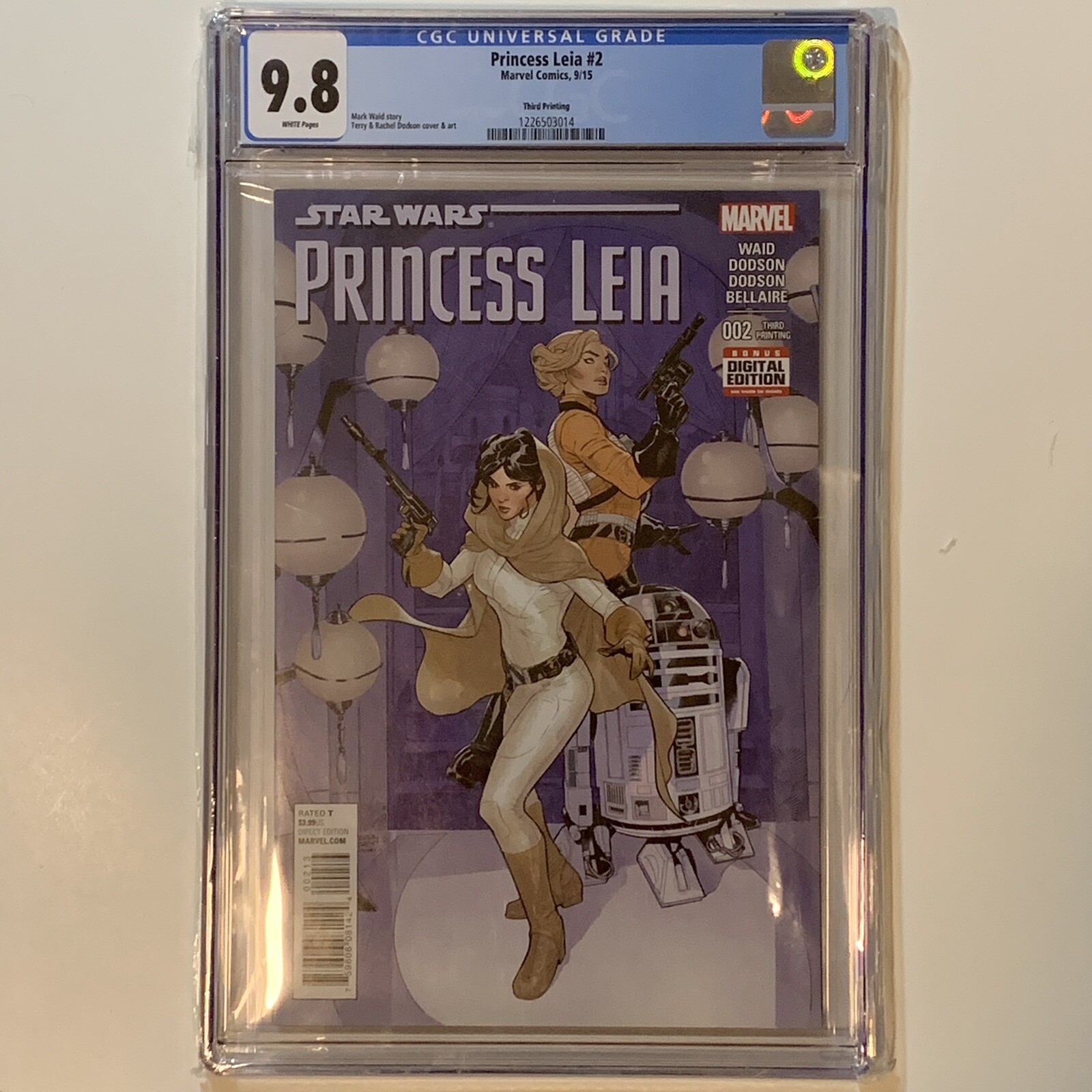 STAR WARS PRINCESS LEIA #2 CGC 9.8 3RD PRINT VARIANT 1st Cover Evaan Verlaine