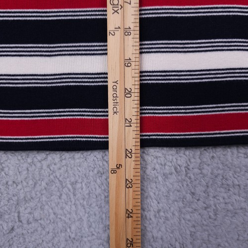 Talbots Sweater Womens LP Blue Red Striped Button Shoulder Boat Neck Pullover - Picture 6 of 10