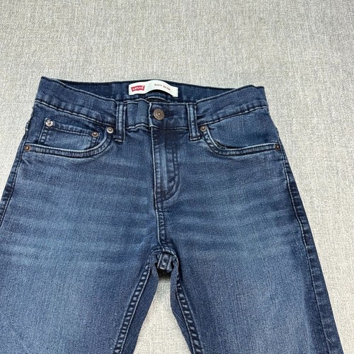 Levis 511 Jeans Boys 27x27 Blue Slim Straight Denim Stretch Dark Wash - Picture 2 of 11