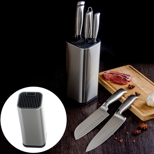Kitchen Knife Organizer Holder Storage Stainless Steel Block Stand Kitchen Knife Organizer Holder Storage Stainless Steel Block Stand Tool Bling For