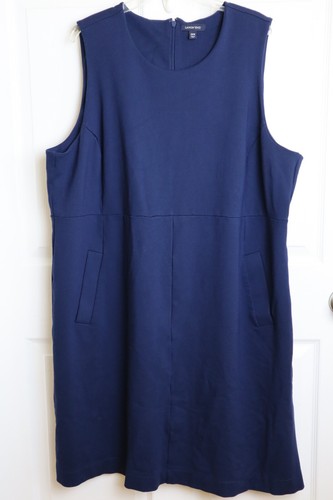 Land's End Ponte Strick Etuikleid Damen Übergröße 26 W dunkelblau Taschen Reise - Bild 1 von 5