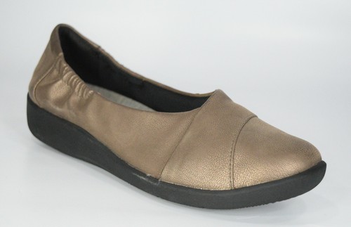 Clarks Cloudsteppers Damengröße 10 bronzefarbene flache Slipper - Bild 4 von 12