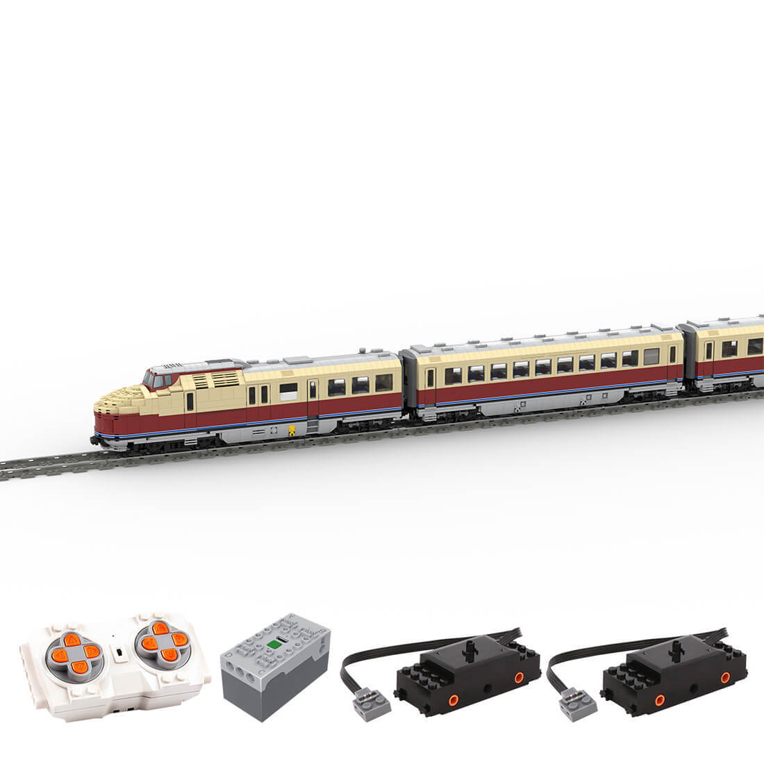 Custom 5-in-1 German National Railway High-Speed Train Set 5341  Parts