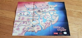Destiny of an Emperor Nintendo NES Capcom Poster Map Insert Only Free Shipping!!