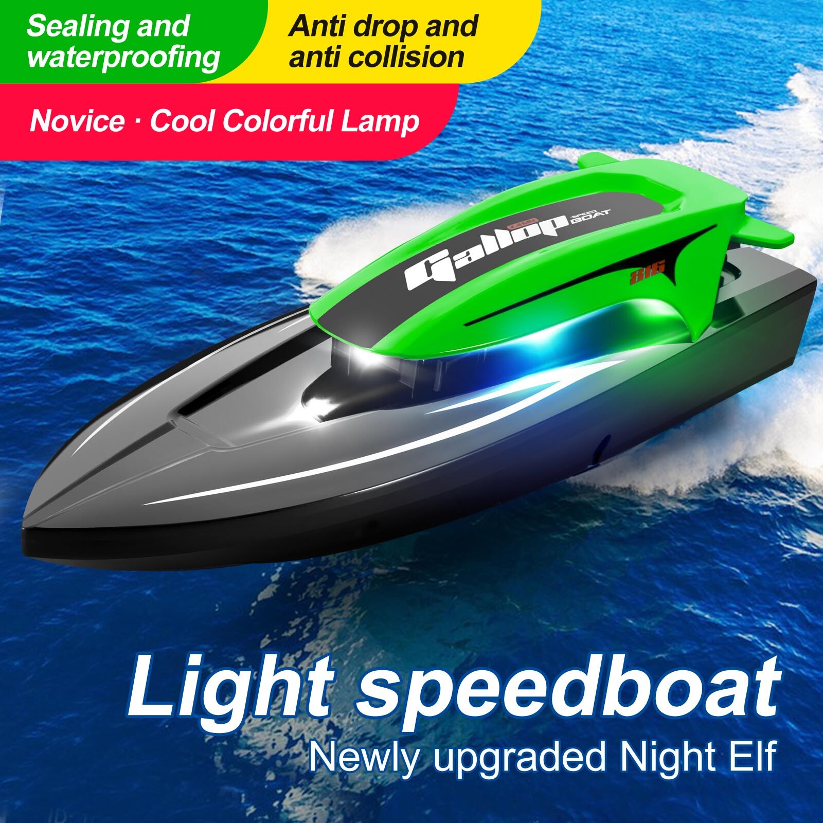 MY# 2.4GHz High Speed RC Boat Maximum Speed 20KM/H for Boys Girls(1