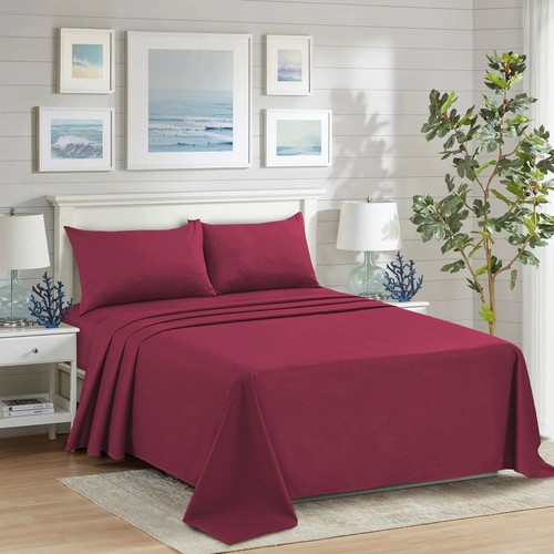 Luxury Flat Sheet Soft Poly Cotton Percale Single Double King Size Bed Sheets - Picture 76 of 111