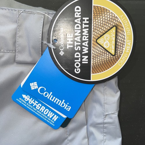 NWT COLUMBIA youth BOY GIRL ski SNOW JACKET+PANTS GRAY BLUE BEIGE WHITE M 10-12 - Picture 7 of 19