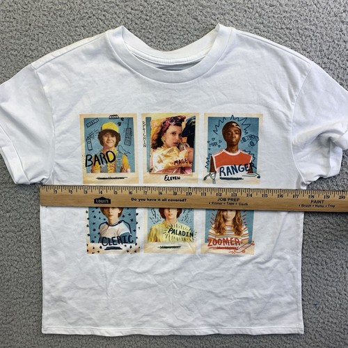 Stranger Things Woman’s Crop Top Shirt Sz Med Netflix Series White NWOT - Picture 4 of 7