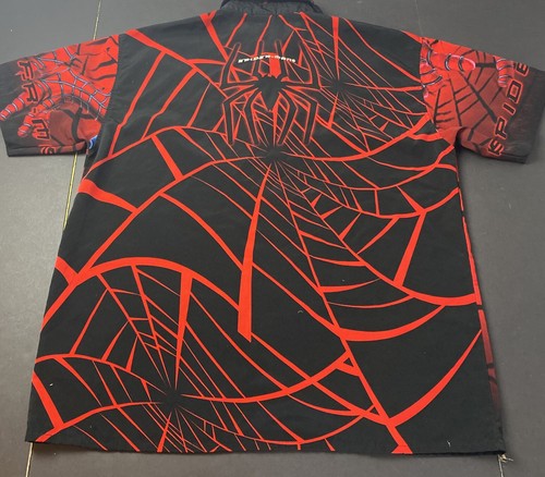 Vintage 2002 Spider-Man Button Up AOP Marvel Comic All Over Print *M passt groß* B9 - Bild 7 von 8