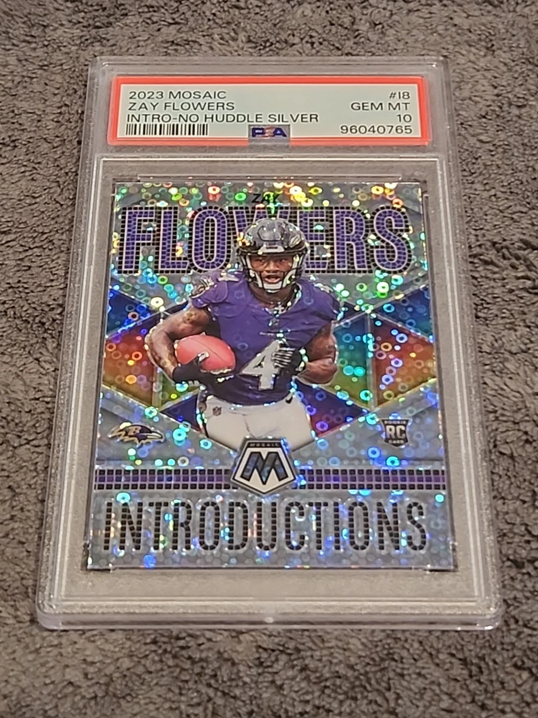 Zay Flowers Panini Mosaic Introductions #I8 No Huddle Silver