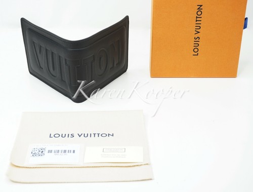 AUTHENTIC NEW LOUIS VUITTON BLACK DARK INFINITY MULTIPLE LEATHER WALLET RARE - Picture 2 of 12