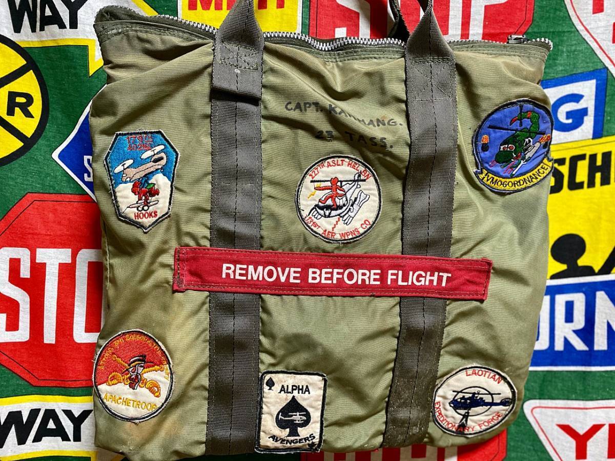 US Navy USN Early 1950s Helmet Bag White Tag Full Patch 1st US Navy USN Early 1950s Helmet Bag White Tag Full Patch 1st
