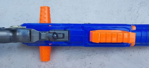 NERF N-Strike Longstrike CS-6 + Barrel Ext + Ammo Box + Clip + Darts + EXTRAS - Foto 7 di 12