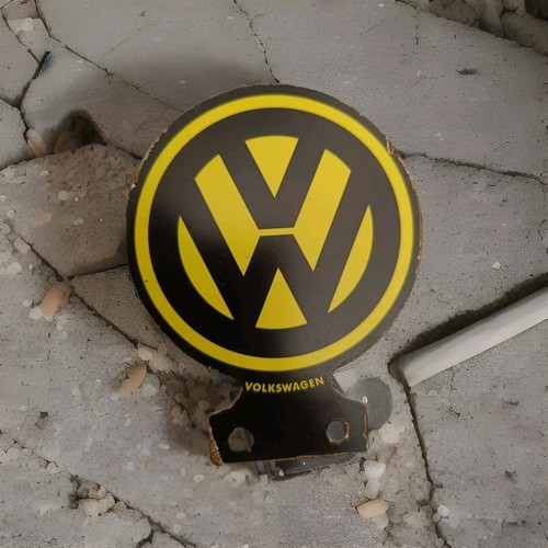 Placa con logotipo Volkswagen VW número de licencia placa de colección 1945 - Imagen 1 de 8
