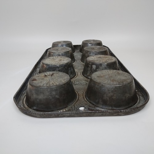 Vintage Ekco Ovenex 8 Loch Hohlraum Muffin Cupcake Backform Pfanne Aluminium - Bild 4 von 16