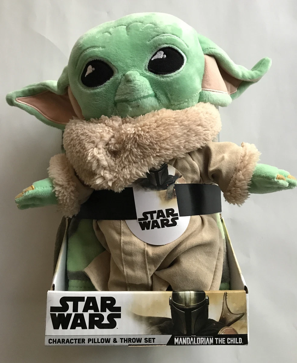 Star Wars Mandalorian The Child Character Pillow Throw Set Cute New Ships Fast