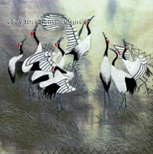 Chinese 100%real natural silk thread,su hand embroidery kits:cranes