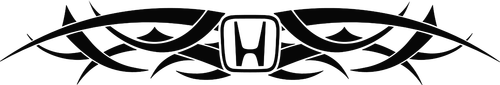 Tribal Honda Logo design Vinyl Decal Sticker 43 different colors available - Picture 4 of 45