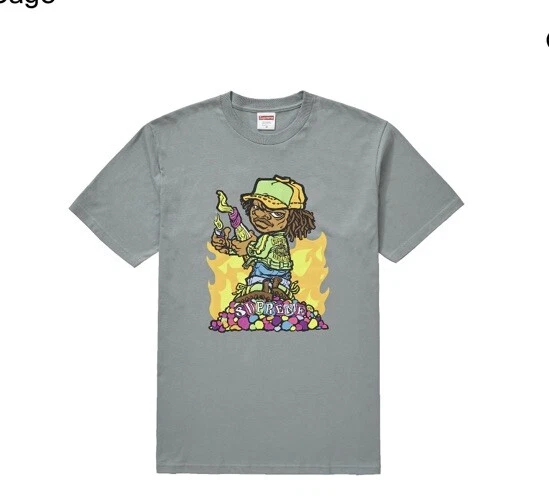 Tee shirt SUPREME Molotov Kid sauge foncé SS19 grandes étiquettes neuves scellées expédiées maintenant M