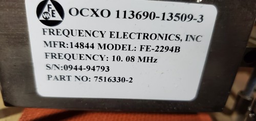 Vintage Aviation OCXO FREQUENCY MODULE -P/N FE-2294B-Steampunk - Picture 2 of 6