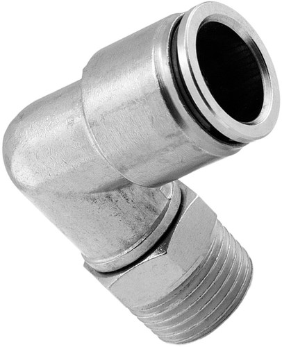 3/8"NPT MALE TO PUSH TO CONNECT PTC FOR 1/2"OD HOSE SWIVEL ELBOW FITTING VXA2321 - Picture 2 of 2