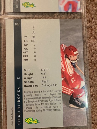 Lot of 10 RARE 1992 Four Sport Classic Draft Pick Collection NHL: Yashin, Brylin - Picture 9 of 11