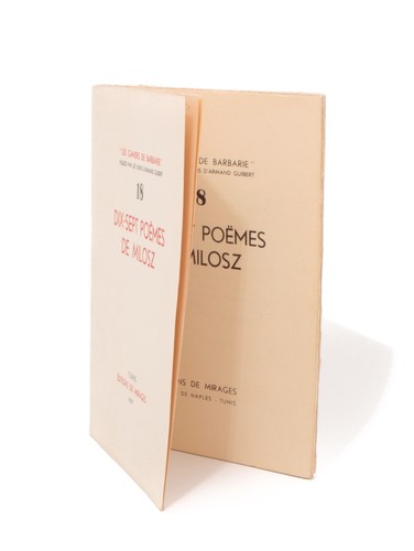MILOSZ - Dix-sept poèmes | ex. sur alfa | Envoi signé 1937 - Picture 2 of 3