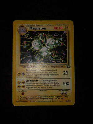 first edition magneton pokemon card 1995 Magneton 1st edition Pokémon Card Grade 8 26/62 Regular Standard Size