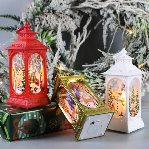 Christmas LED Light Up Lantern Xmas Santa Claus Table Lamp  Decor Ornament - Bild 8 von 13