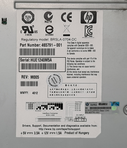 HP StorageWorks Ultrium 1760 LTO-4 465791-001 SCSI Tape Drive Price Inc VAT - Afbeelding 4 van 4