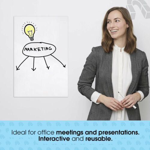 Self-Adhesive Whiteboard, Reusable Sticky Back, Dry Wipe Mountable Wall Planner - Picture 7 of 7