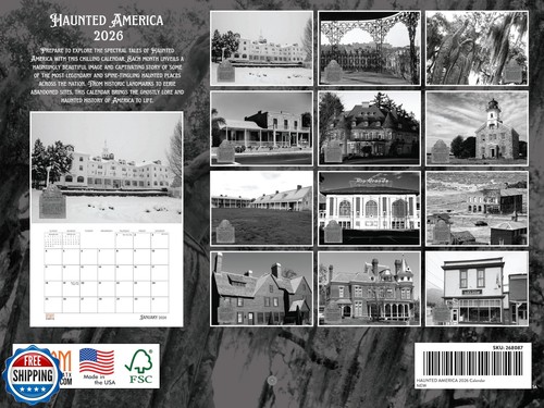 Haunted America Kalender 2026 Monats-Wandkalender 12 Monate | American Made - Bild 2 von 5