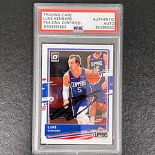 2020-21 Panini Donruss Optic #65 Luke Kennard Signed Card AUTO PSA Slabbed Clipp