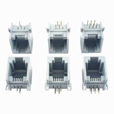 5Pcs RJ11 6P2C 6P4C 6P6C 2 4 6 Pin Telephone Modular Connector Female Socket
