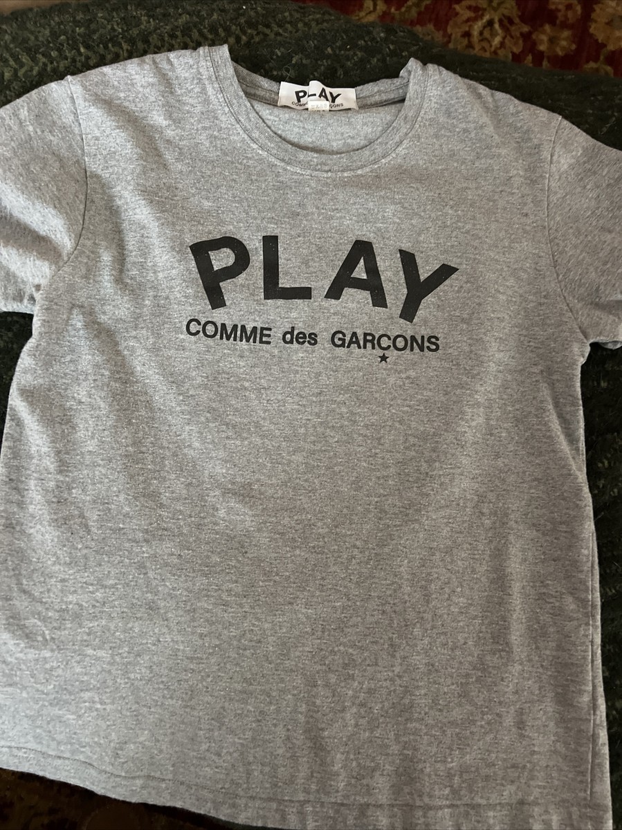 PLAY COMME des GARCONS Tシャツ Sサイズ Comme Des Garcons PLAY Logo T-shirt Grey Size Kids 12/14 Wms