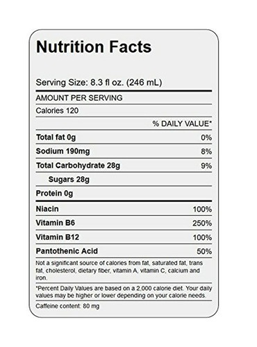 Liquid Ice Energy Drinks Regular Fresh Tasty Beverages Vitamins 8.3Oz Cans 24Pck - Picture 4 of 4