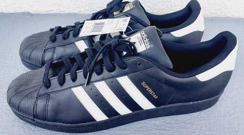 Adidas NWT Superstar Foundation Mens Leather Sneakers B27140 Sz 18 FOR BIG BOYS