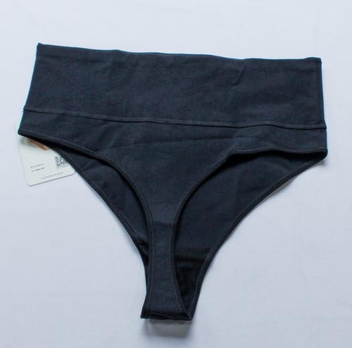 Leonisa Women's High-Waisted Seamless Thong Panties DM3 Black Medium NWT - Picture 5 of 5