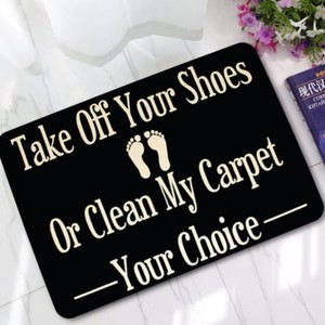 Details About Halloween Doormats Funny Sign Take Off Your Shoes Door Magic Welcome Floor Mat