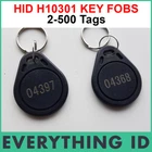 KEY TAG FOBS WORKS WITH HID PROXKEY 1346 1386 26 BIT H10301 125KHz PROX KEY FOB