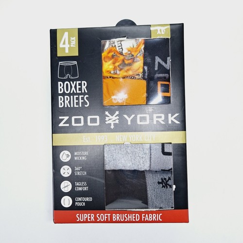 Zoo York Mens Boxer Briefs XL 4 Pairs Tagless Contoured Pouch Stretch Comfort  - Picture 6 of 12