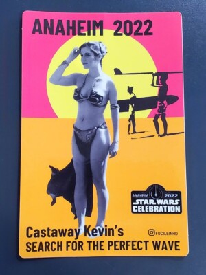 Star Wars Celebration Anaheim 2022 Exclusive - Slave Leia large sticker