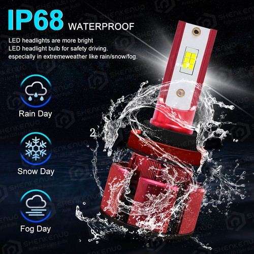 For 2013-2016 Ford Escape 6X 6000K LED Headlight Hi/Lo + Fog Light Bulbs Combo - Foto 11 di 12