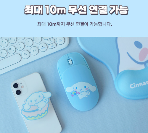 Sanrio Characters Bluetooth Mouse Stand - Cinnamoroll / sliding design - Foto 8 di 12